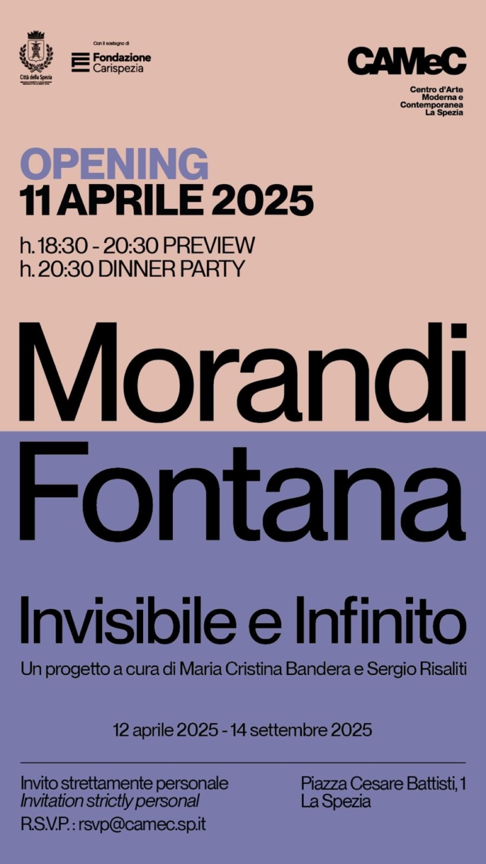 Morandi e Fontana. Invisibile e Infinito - Invito opening 11 aprile