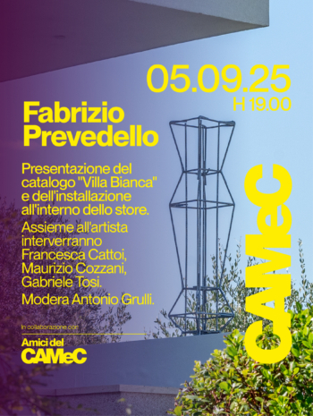 Fabrizio Prevedello al CAMeC per i Venerdì del CAMeC, 5 settembre alle ore 19